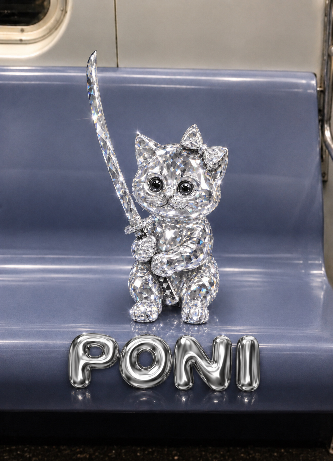 PONI crystal cat